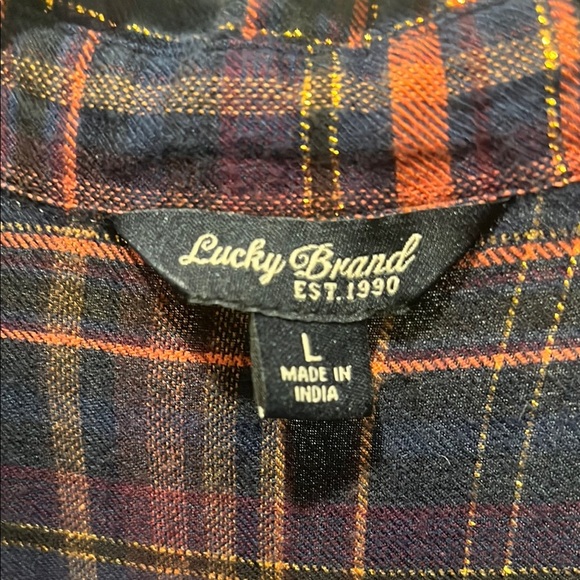 Lucky Brand Dark Plaid Shirt - Picture 2 of 3